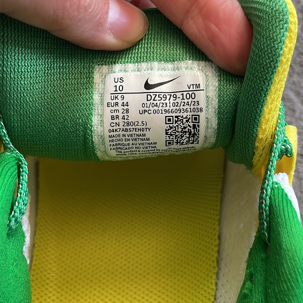 NWOT Oregon Ducks Nike Unisex Zoom Pegasus 40 Running Shoes-White Size 10 - Picture 9 of 15